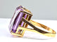 Bague Bague or jaune améthyste 13,36 carats 58 Facettes AB398