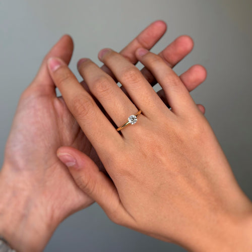 Bague 57 Solitaire - Or et Diamant 0,70 carat 58 Facettes 250262R