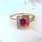 Bague 56.5 Bague Rubis et Diamants Or 18 K 58 Facettes AA 1739