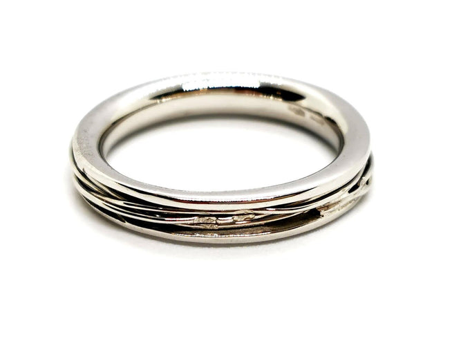 Bague 55 Bague Alliance Or blanc 58 Facettes 1178339CD