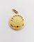 Pendentif Médaille mois de naissance Juillet or jaune et pierre rouge (circa 1900) 58 Facettes A06346
