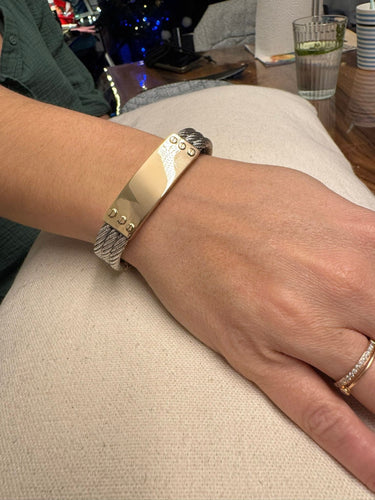 Bracelet Bracelet en or jaune et argent 58 Facettes