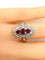 Bague 51 Bague marquise en or, diamants et rubis. 58 Facettes AB357