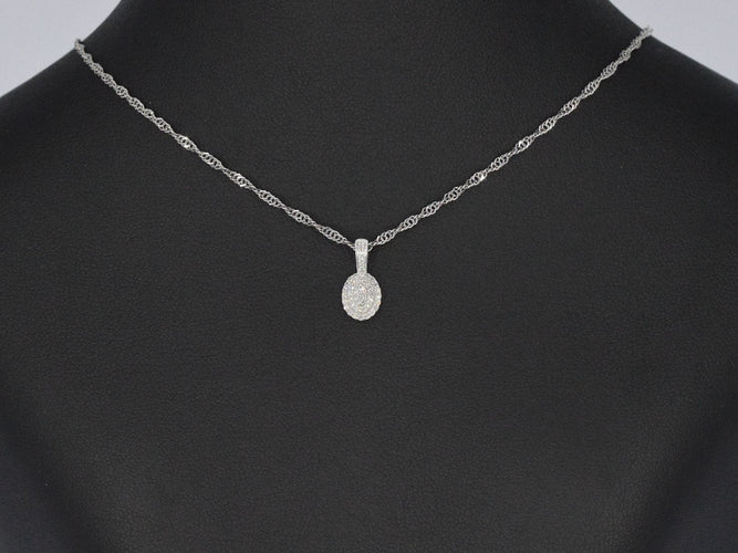 Pendentif Pendentif en or blanc avec diamants 58 Facettes 2028