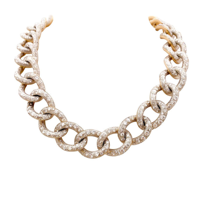 Collier Collier Pomellato, "Catene", or rose et blanc, diamants. 58 Facettes 34242