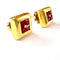 Boucles d'oreilles BOUCLES D'OREILLES CARREES RUBIS 58 Facettes Q913A