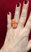 Bague Bague or jaune, fleurs corail et brillants 58 Facettes 7245 A