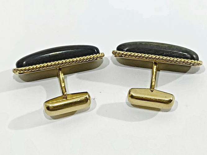 Boutons de manchette Boutons De Manchette Or Et ébène 58 Facettes 3083/4