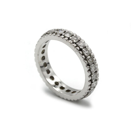 Wedding band - White gold, platinum & Diamonds 