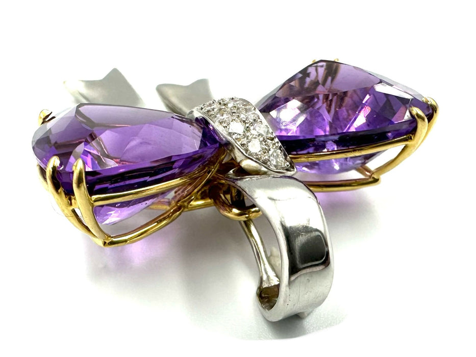 TIFFANY & Co. 2 Anhänger aus Gold, Amethyst und Diamant