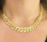 Collier Collier en or jaune et platine serti de 48 diamants 58 Facettes