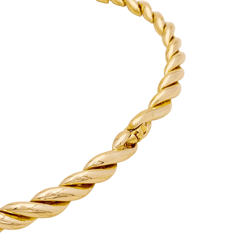 Collier Collier vintage Fred, or jaune et diamants. 58 Facettes 34720