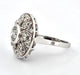 Bague 55 Anello a toppa oro biancocon diamanti 58 Facettes