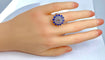 Bague 51 Bague Or blanc Diamants Saphirs 58 Facettes AB241