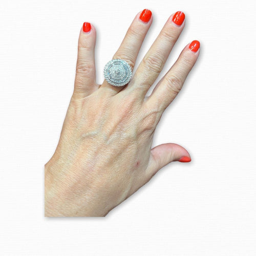 Bague 55 Bague Diamants, or blanc 18 carat 58 Facettes 6430A