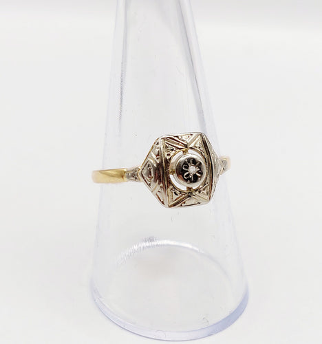 Bague 58 Bague Art Déco petit diamant taille rose (circa 1910) 58 Facettes A06406