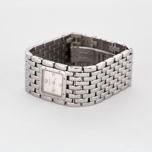 Montre CARTIER - Panthère Ruban - cadran nacre rose 58 Facettes