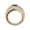 Bague 50 Bague or jaune, diamants et saphir. 58 Facettes 33326