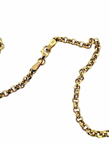 Collier Chaîne maille jaseron en or jaune 18 carats 58 Facettes