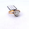 Bague 54 Anello ancien en or jaune et blanc 18 kt avec diamant 2,00 ct 58 Facettes