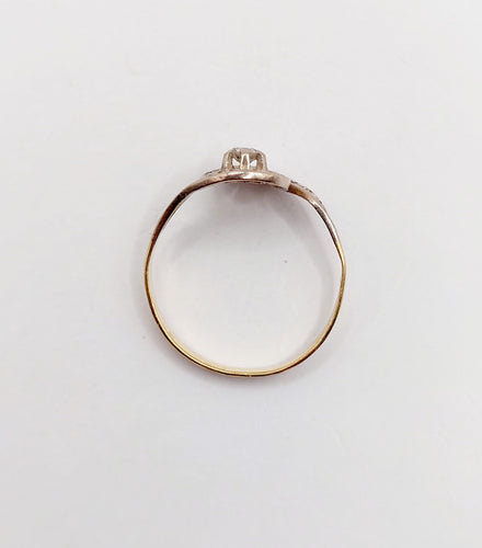 Bague 53.5 Bague tourbillon or jaune, platine et diamants (circa 1920) 58 Facettes A06335