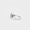Bague 54 Bague  or blanc avec saphir bleu et diamants 58 Facettes