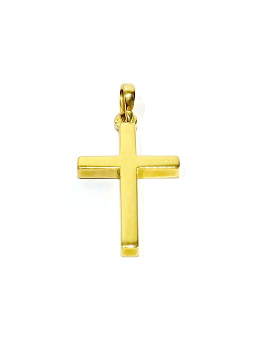 Pendentif Croix en or jaune 58 Facettes