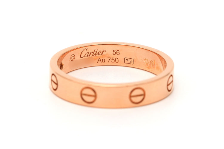 Bague 56 Cartier - Bague Love en or rose 18k et diamant taille brillant 58 Facettes 23266