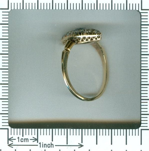 Bague 59 Allure antique : une bague de fiançailles en saphir des années 1840 58 Facettes 21097-0172