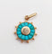 Pendentif Pendentif antique roue ornée de turquoise en or rose 18k (circa 1900) 58 Facettes A06368