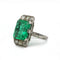 Bague 53 Bague art déco - émeraude colombienne 7.99 carat sur or et platine 58 Facettes 1204