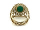 Bague 53 GÜBELIN. Bague vintage or. émeraude 10ct et diamants 58 Facettes