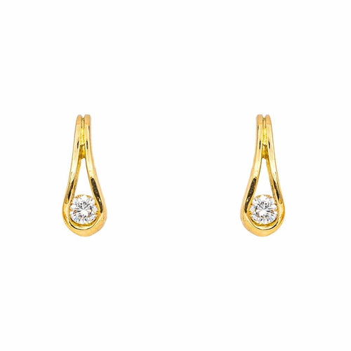 Boucles d'oreilles Boucles d'oreilles Puces Or jaune Diamant 58 Facettes 4830441CN