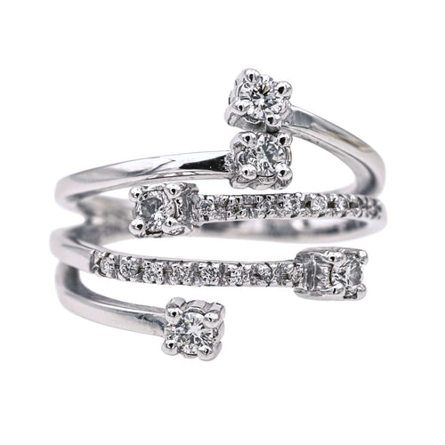Bague 55 Bague  Or blanc Diamant 58 Facettes 4086039CN