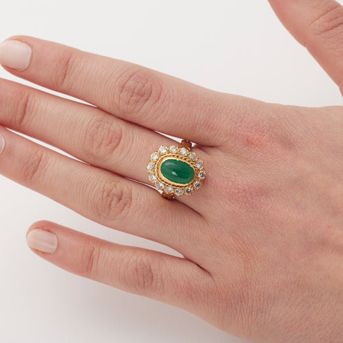 Bague 54 Bague émeraude et diamants 58 Facettes