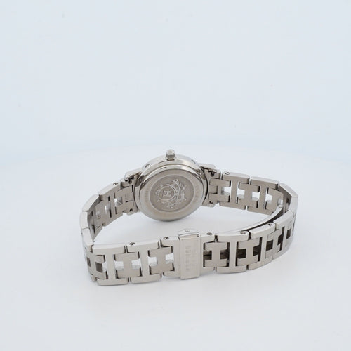 Montre Hermès - Montre Clipper cadran gris chiffres arabes en acier 58 Facettes