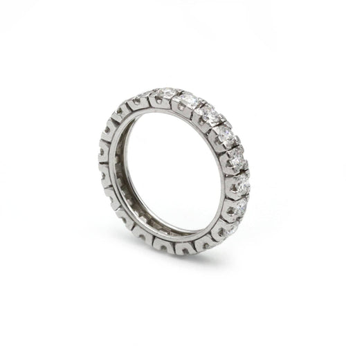 Bague 53 Alliance Américaine - Platine & Diamants 58 Facettes 250415R