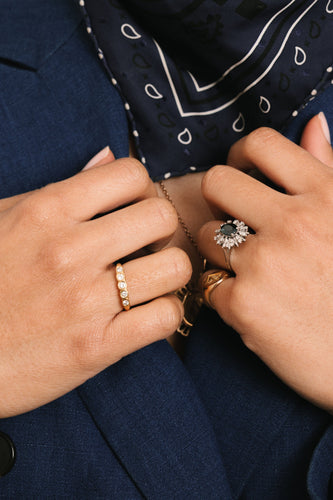 Bague 53 Bague Jarretière en or jaune et diamants 58 Facettes