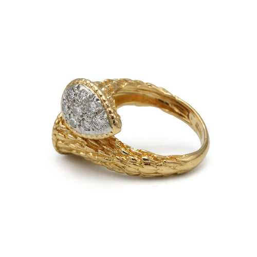 Bague 47 Bague Boucheron, Serpent Bohème, années 70, or jaune 750, platine et diamants 58 Facettes 1280