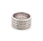 Bague 65 Bague en or blanc massif avec diamants 58 Facettes