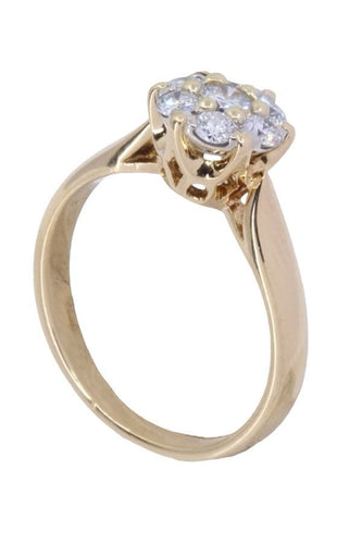Bague Bague fleur diamants 58 Facettes 087781