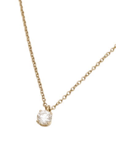 Collier Collier solitaire en or rose Tiffany & Co. 58 Facettes