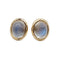 Boucles d'oreilles Puces d'oreilles vintage or jaune cabochons pierres de lunes 58 Facettes A05689