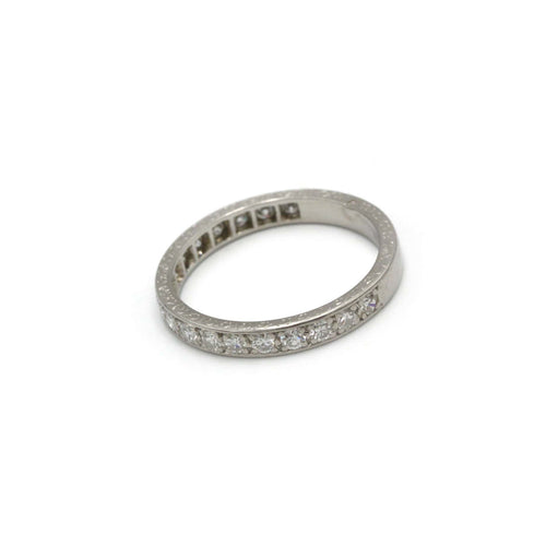 Bague 52 Demi Alliance - Platine & 0,35 carats diamants 58 Facettes 250359R