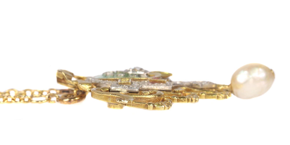 Collier Brillance Belle Époque : Collier et broche Masterwork 58 Facettes 20198-0036