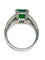 Bague 54.5 Bague or blanc émeraude 3 ct et diamants 0,48 ct 58 Facettes 1289