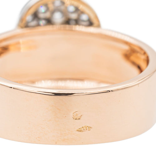 Bague 53 Bague Or rose, Or blanc Diamant 58 Facettes 3313105CN