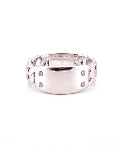 Bague 54 Bague en or blanc, diamants 58 Facettes