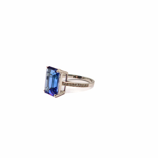 Bague 54 Bague solitaire en or blanc et tanzanite 58 Facettes 21004728