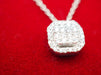 Collier Collier pendentif or blanc et diamants 58 Facettes